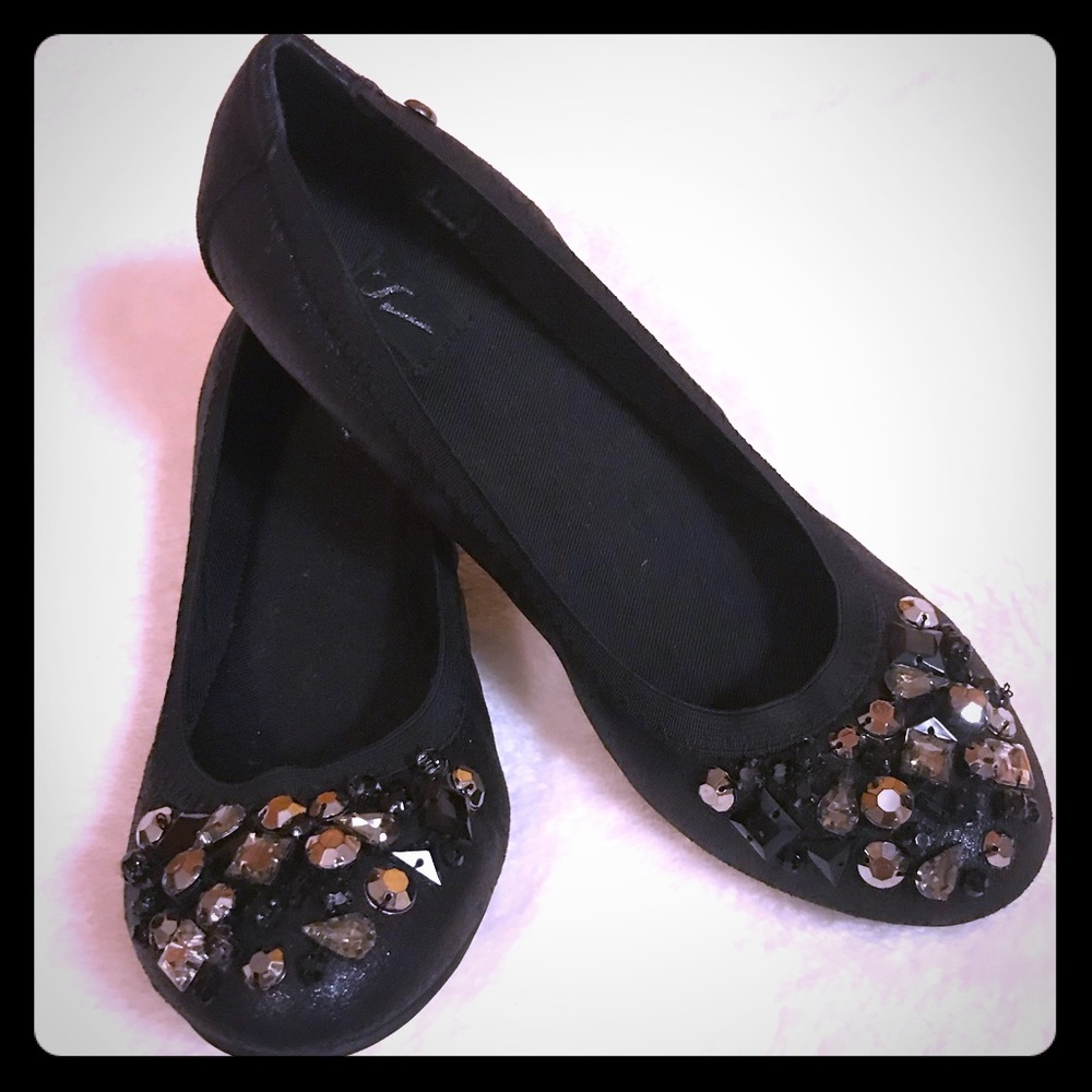 Vera Wang super comfy jeweled ballet slippers